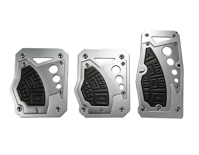 Universal car brake pedal, aluminum alloy anti-slip and wear-resistant pedal, car modification accessories, customizable for cross-border sales (Dekorativ pedal başlıqları) - black-manual-transmission-car-accelerator-and-brake-pedals