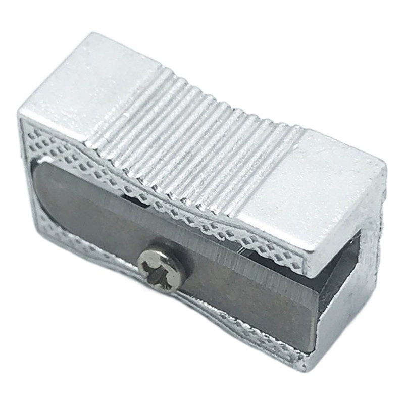 Точилка для карандашей из алюминиевого сплава металлическое отверстие точилка для карандашей студент канцелярские принадлежности из нержавеющей стали плоская точилка для карандашей оптом