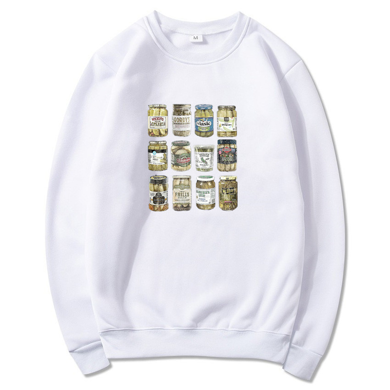 2023 Amazon's New Kimchi Jar Printed Autumn and Winter Sports and Leisure Round Neck Sweatshirt Couple's Same Style Sweatshirt