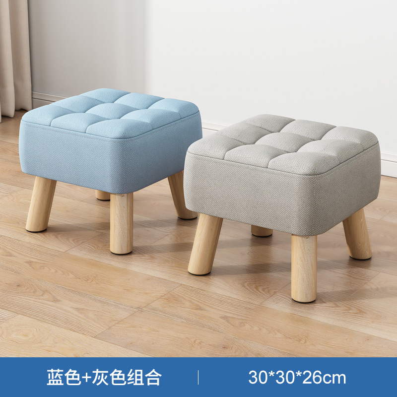 Pequeño taburete hogar pequeño taburete sala de estar sofá taburete simple paño enano taburete