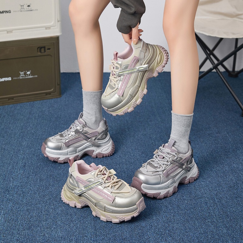 Zhr Thick-Soled Dad Shoes for Women, 2026 Spring New Model, Height-Increasing Purple Versatile Casual Sneakers Zhr Thick-Soled Dad Shoes for Women, 2026 Spring New Model, Height-Increasing Purple Versatile Casual Sneakers