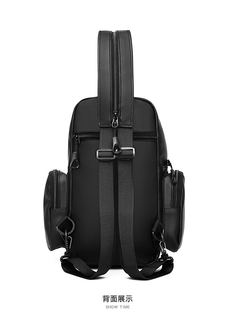 New business men's backpack, water-resistant, suitable for both shoulder and single shoulder, cross-border Oxford fabric men's computer backpack undefined
