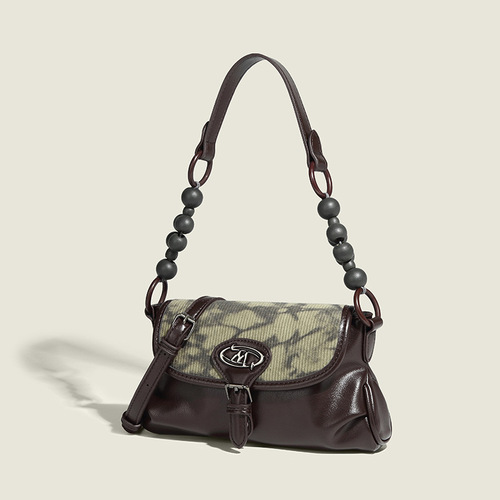 Guangzhou factory original new Chinese style Chinese style ink painting armpit bag for women retro high-end corduroy shoulder crossbody bag