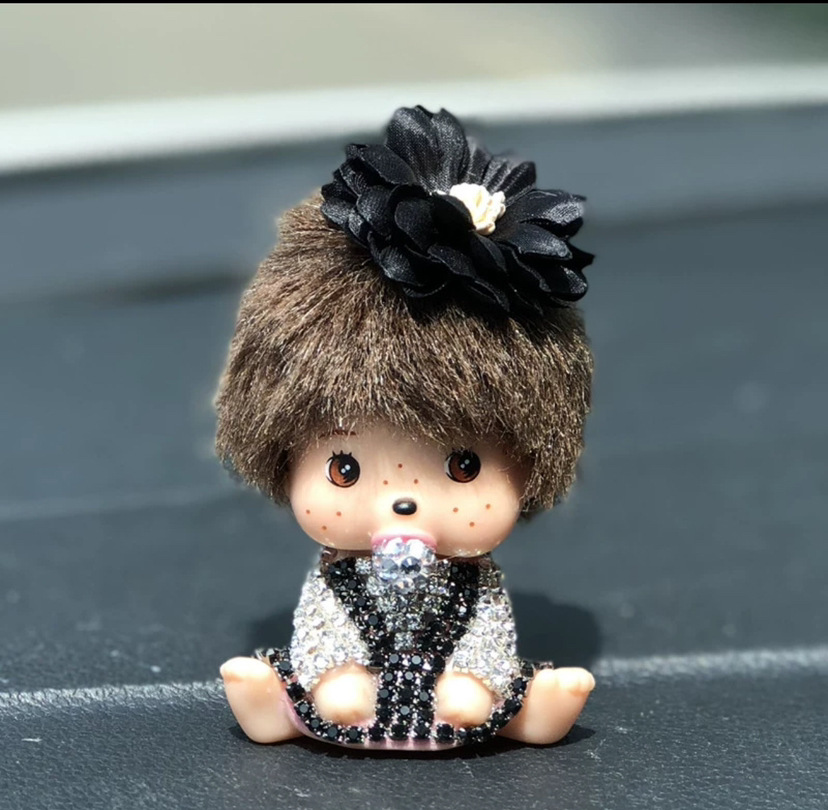 Adornos de coche accesorios de coche lindo creativo dibujos animados suministros de coche decoración femenina plástico belleza noche pensamiento