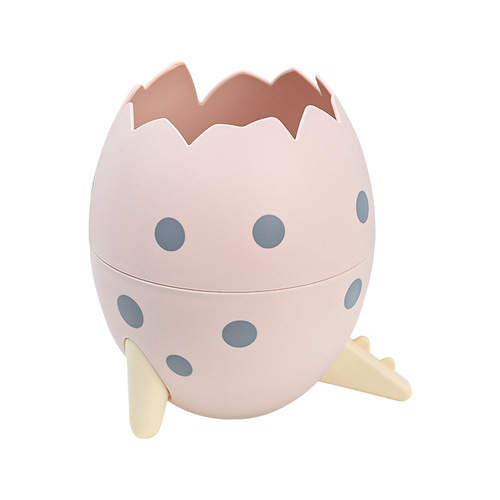 Multifunctional cute dinosaur egg pen holder, fashionable office desk decoration storage box, personalized diy stationery pen holder