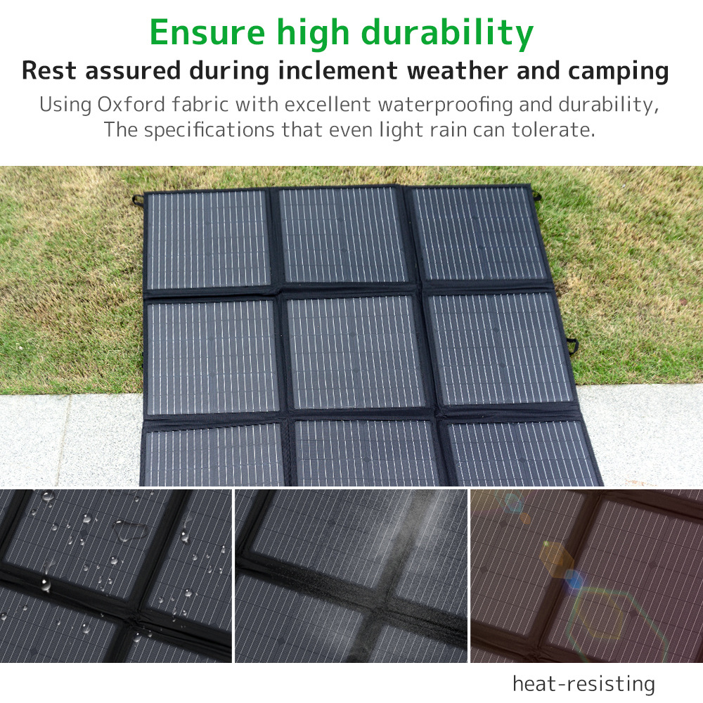 绿源120W太阳能折叠包房车屋顶停车棚太阳能板光伏发电板跨境批发