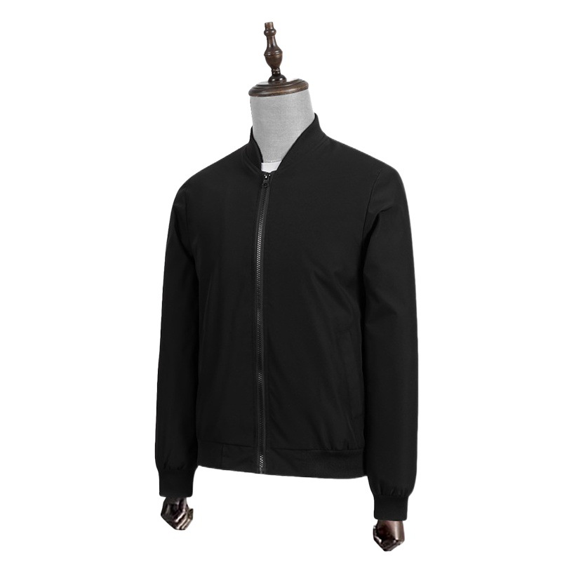 Spring and Autumn men's and women's solid color stand collar jacket printed logo outdoor waterproof windbreaker jacket group building work clothes customization