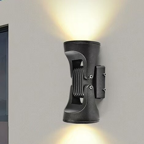 Cross-Border E-Commerce Landscape Lighting Fixtures Led Adjustable Angle Waterproof Wall Lamp up and down Lighting Double-Headed Wall Lamp