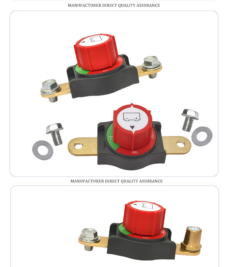 New Hexagonal Brass Battery Terminal Power-Off Switch for Car Modification Extension Accessories Power Switch Main Switch