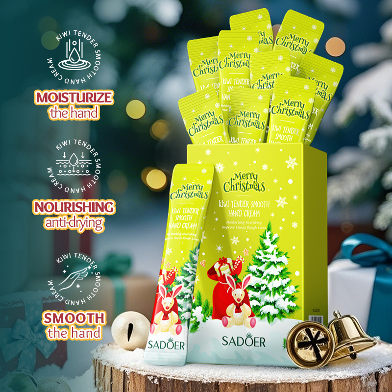 Inglés completo Sadoer Navidad Kiwi suave crema de manos hidratante anti-agrietamiento crema de manos comercio exterior transfronterizo image 2