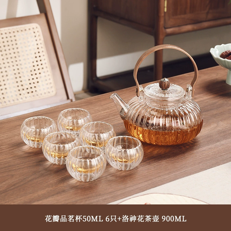 Glass flavored tea, teapot, tea cup, tea set, wholesale, increased thickness