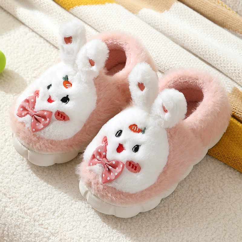 Детские теплые пушистые slippers мультяшные, демисезонная обувь для мальчиков на платформе, для подростков