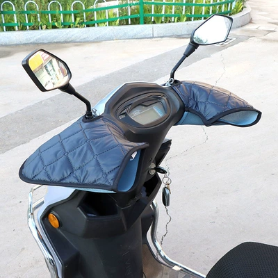Motorcycle Handle Cover, Seasons Spring Autumn Summer Sun - one-size-summer-style-dark-blue-thin-pu