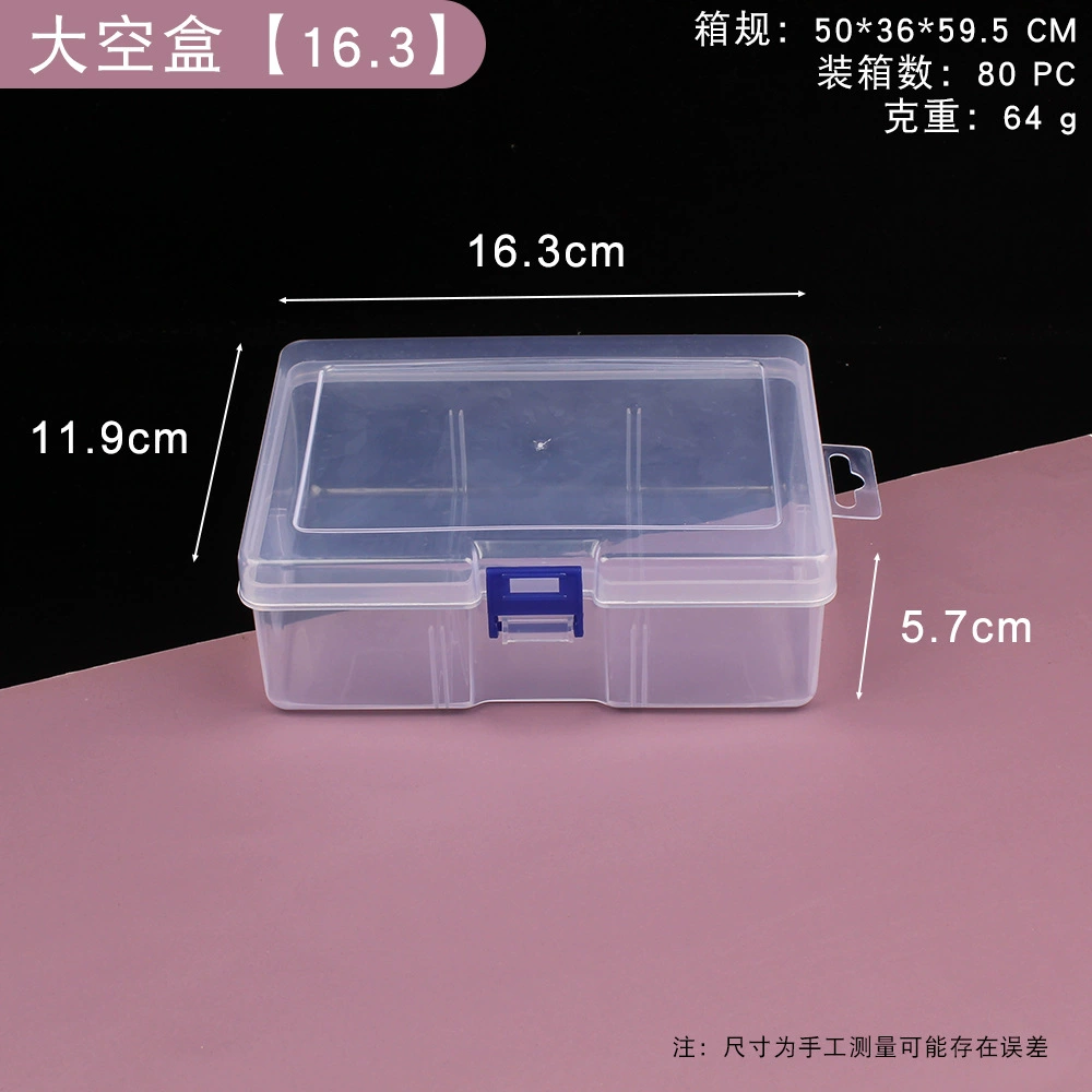 RSNN Square Transparent Plastic Storage Box for Accessories with Beads - Clear Mini Box