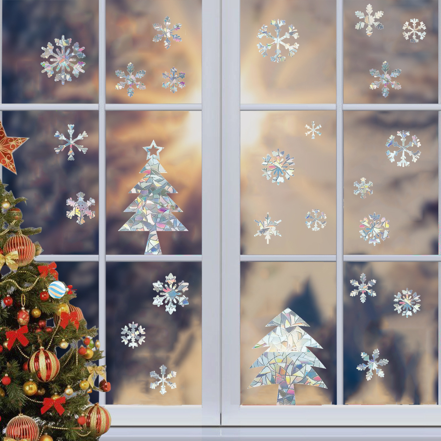Casual Snowflake Pvc Wall Sticker Wall Art display picture 1