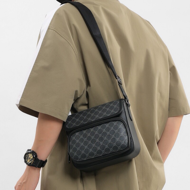 New Men's Shoulder Bag, Diagonal Flip Crossbody Bag, Men's High-End Men's Bag, Business Men's Shoulder Bag, Commuter Men's Bag