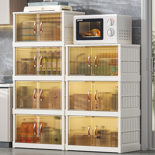 PP plastic foldable storage box home clothing storage cabinet large capacity toy bedding organizer wholesale bedroom
