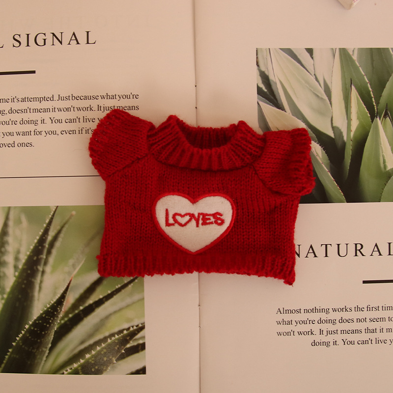 Suéter de peluche de 20cm, accesorios para muñecas, accesorios para bolsos de muñecas de juguete, accesorios para ropa de muñecas para mascotas