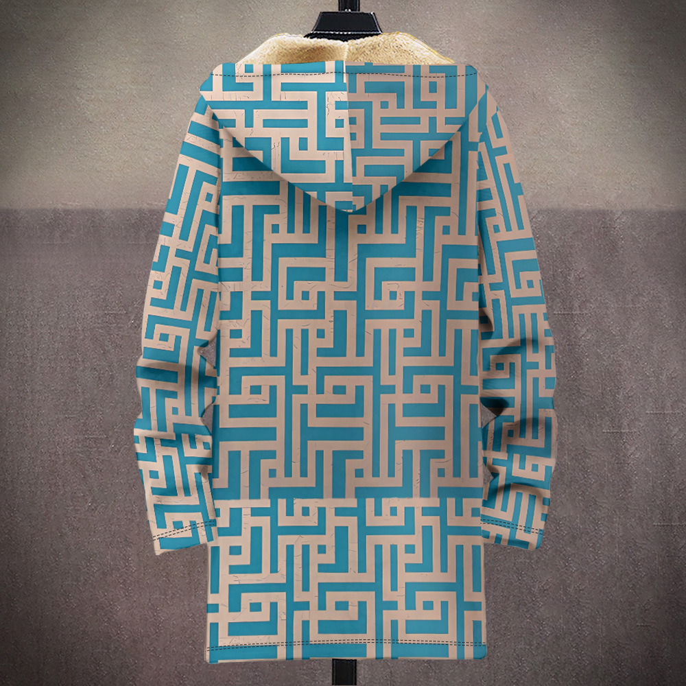 Giacca da uomo in cotone con cerniera per esterni autunno/inverno, motivo multiplo, velluto britannico, felpa con cappuccio stampata in 3D con tasca ispessita_voghion.com