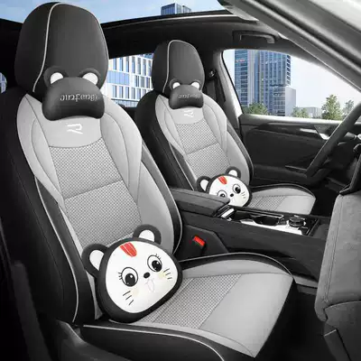suitable for all seasons, full | Modelə uyğun (Original) oturacaq örtükləri - cloud-shadow-gray-cartoon-version-seven-seats-require-five-seat-covers-full-coverage-for-the-front-row-partial-coverage-for-the-back-row
