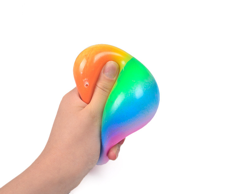 Large Squeeze Vent Rainbow Ball Stress Relief Decompression Toy display picture 4