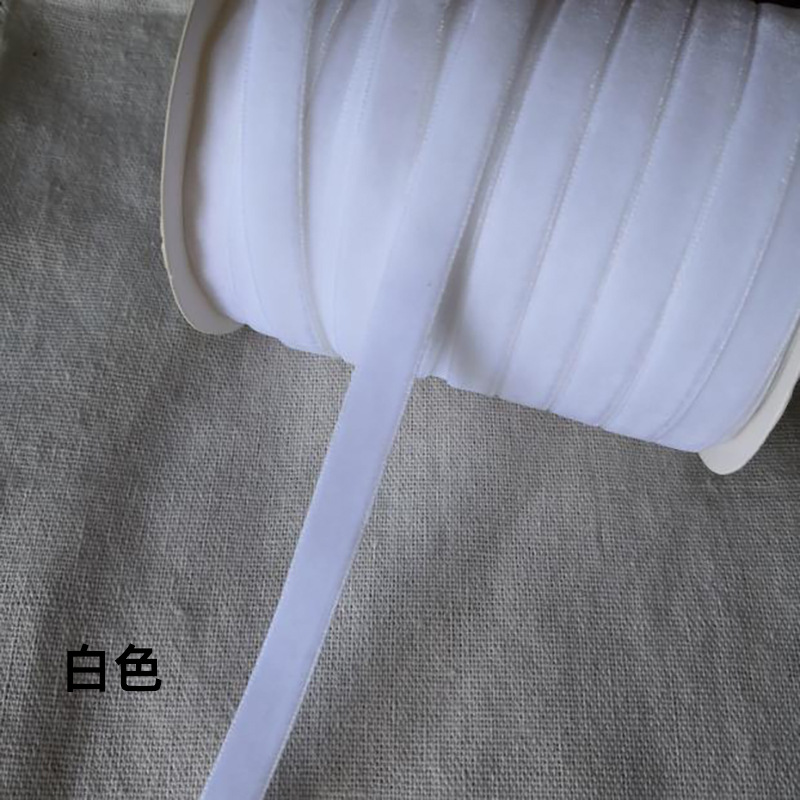 Nylon no elástico cinta de terciopelo de color cinta de terciopelo flocado cinta de tela cinta de lana arco ropa de bricolaje
