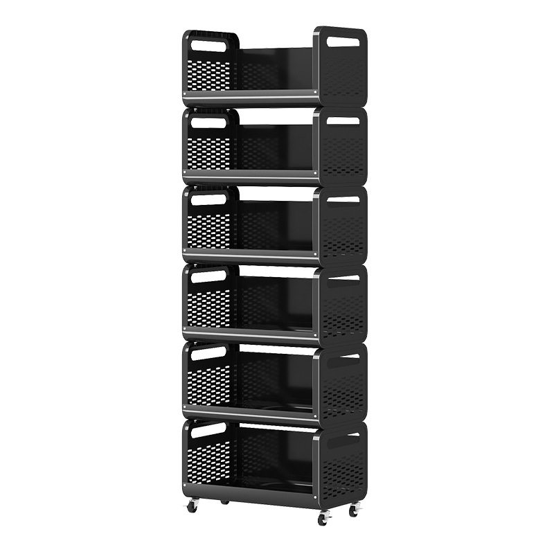 Cesta de cocina estante de almacenamiento de vegetales multicapa estante de almacenamiento de frutas y verduras domésticas carro pequeño móvil