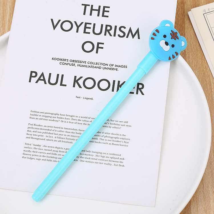 Pluma de góner de tigre parche azul