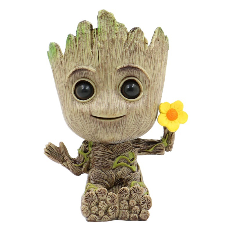 Tanque de peces acuario resina árbol hombre decoración refugio casa decoración sumergido Marvel Grut Groot Fish Tank paisaje