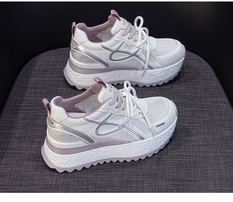 Giày sneaker nữ đế dày lưới thoáng khí phong cách thể thao — Xanh dương 5059, Tím 5059, Vàng 5059 chi tiết 21