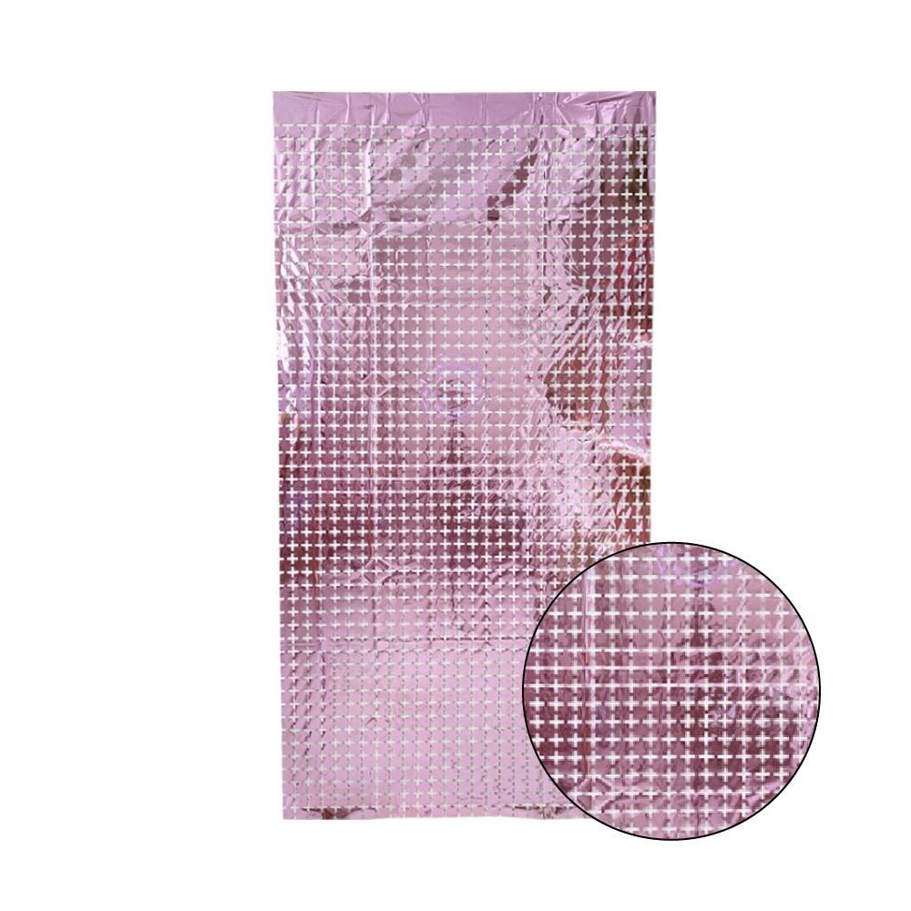 Cuadrado cuadrado cortina de seda de lluvia decoración de la pared de fondo 1 * 2m decoración brillante fábrica al por mayor comercio exterior