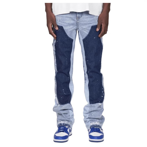 Fashionable elastic denim brand sticker