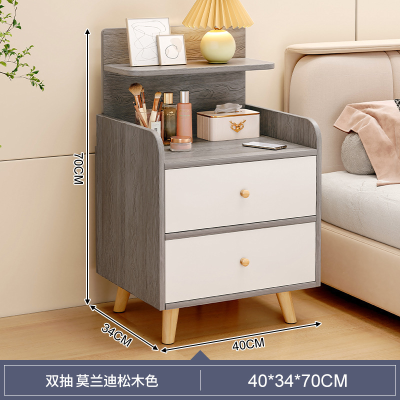 Mesita de noche pequeña, simple, moderna, habitación doméstica, armario de almacenamiento junto a la cama, armario pequeño, estante de cabecera para habitación de alquiler