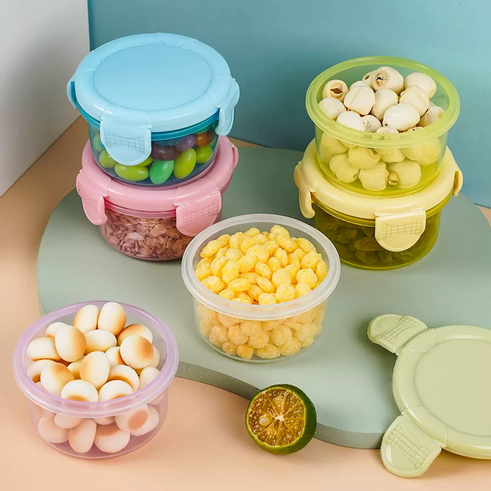 迷你保鲜盒宝宝专用辅食盒冰箱收纳盒水果零食分装盒密封盒圆形批