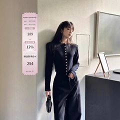 avenement/金属扣廓形外套/感气质长袖毛衣女显瘦针织开衫秋