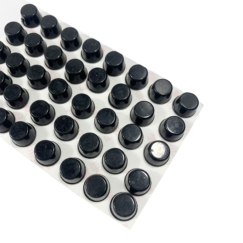 供应硅胶垫平面圆柱形垫片 胶粒防滑自粘胶脚垫防撞粒