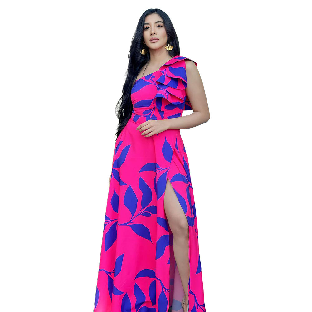 Women's Regular Dress Vacation Oblique Collar Printing Sleeveless Printing Maxi Long Dress Holiday Daily display picture 8