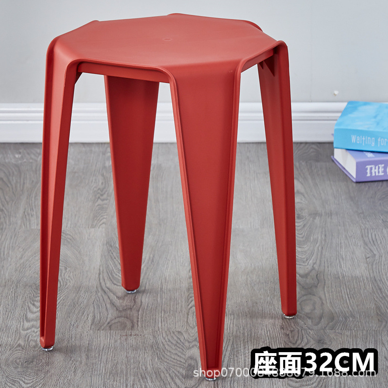 버건디 가득 찬 플라스틱 사각형 의자 좌석 32CM