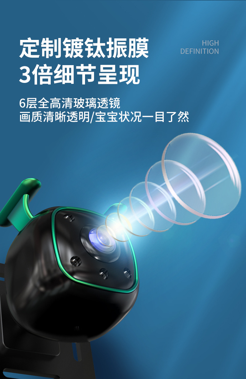 Car-Mounted Baby Monitor 4.3inch Suction Cup Display + Night Vision Camera for Rear Seat Monitoring