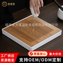 源头厂家楠竹茶盘竹板简约日式家用沥水茶盘现货批发