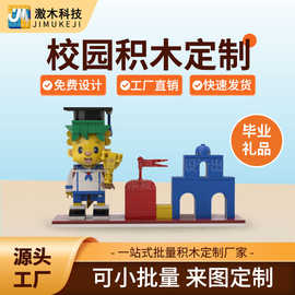 毕业季礼物照片积木人像定制手工生日礼物方人仔照相馆乐兼容某高