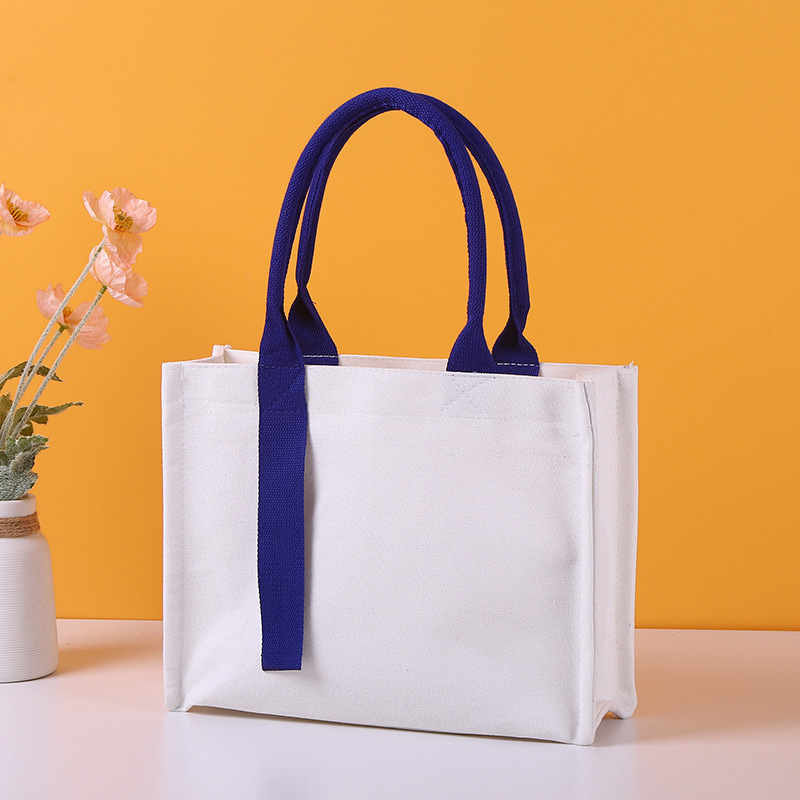 帆布袋定 制印logo高级感广告宣传空白手提布袋订 制白色帆 布包