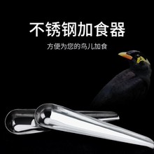 威毕鸟用不锈钢加食器宠物用品八哥鹩哥画眉鹦鹉喂食器鸟笼配件