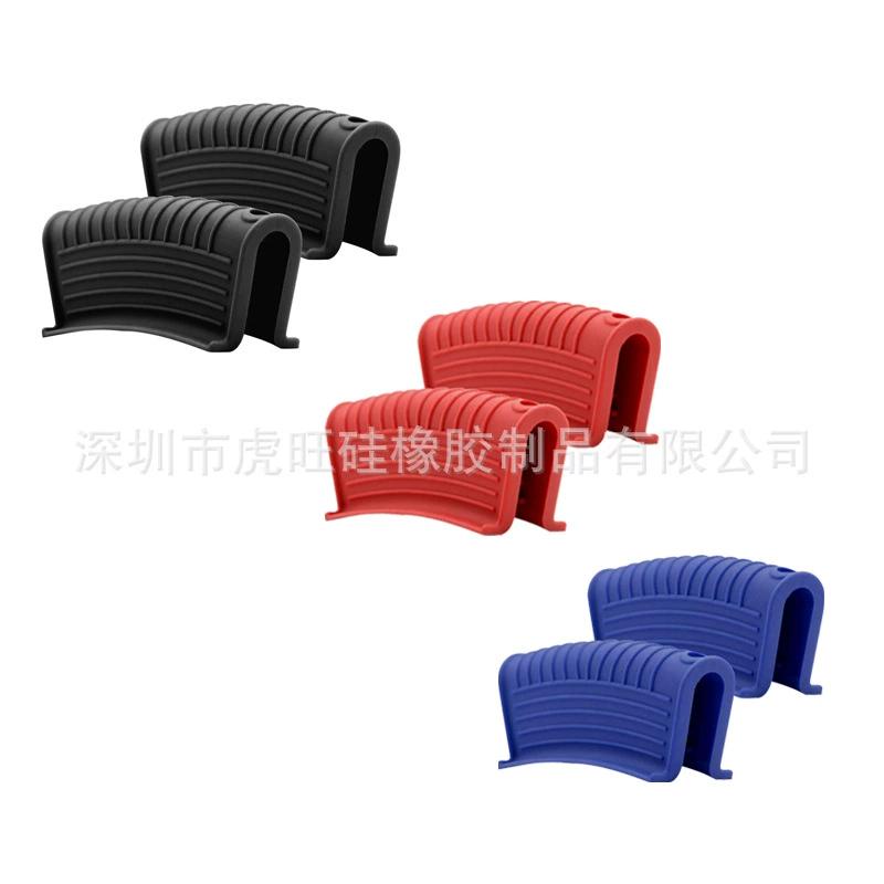 Силиконовый зажим для ушей для кастрюль Противоскользящая ручка для горшка с защитой от ожогов Чугунная ручка для горшка Многофункциональный Теплоизоляционный ручной зажим Высокотемпературная Крышка для ушей