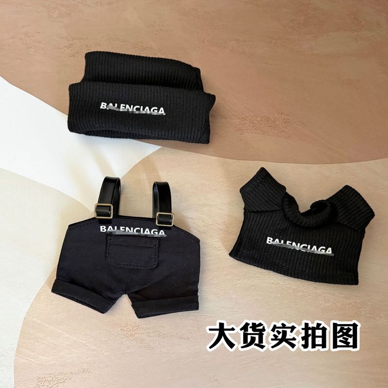17cm拉布布娃衣巴黎人家潮牌背带裤一二三代labubu衣服针织滑板|undefined
