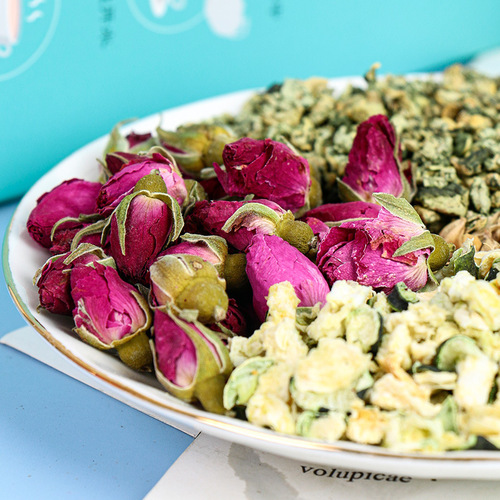 Dongguan Lotus Leaf Tea Bag with Dried Lotus Leaf, Oat, and Double Layer Rose Oil Cut Big Belly Tea Dongguan Lotus Leaf Tea