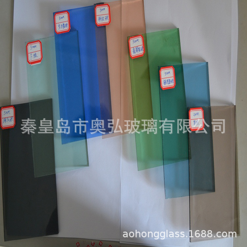 供应4-10mm 着色浮法玻璃-粉色