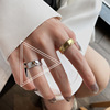 Tide, fashionable line small design ring, simple and elegant design, internet celebrity, on index finger