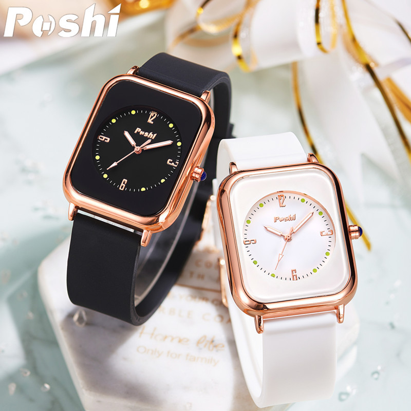 Poshi reloj mujer estudiante reloj de mujer de moda coreana simple reloj de cuarzo reloj de los hombres reloj de pareja