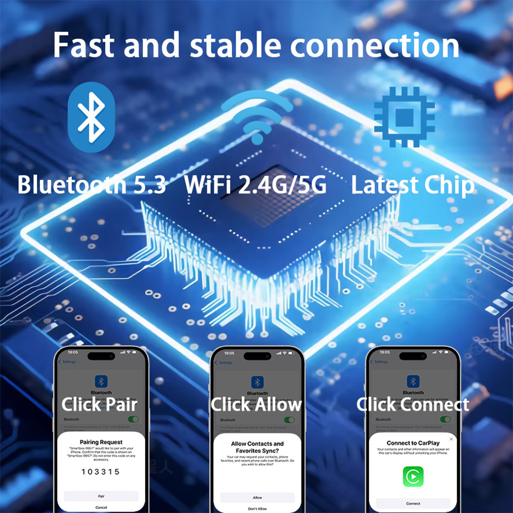26 Years of Experience in Cross-Border Hot-Selling Wireless Carplay Box and Android Auto Adapter 2-in-1 for Cars, Converts Wired to Wireless